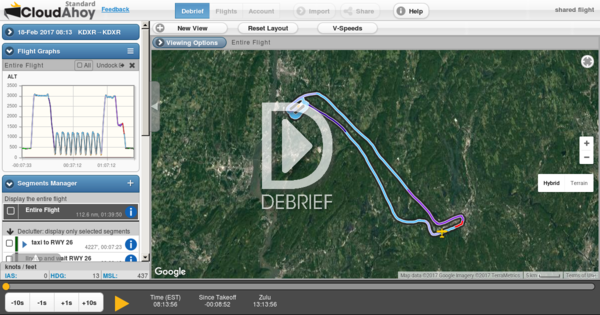 CloudAhoy flight - 02/18/2017