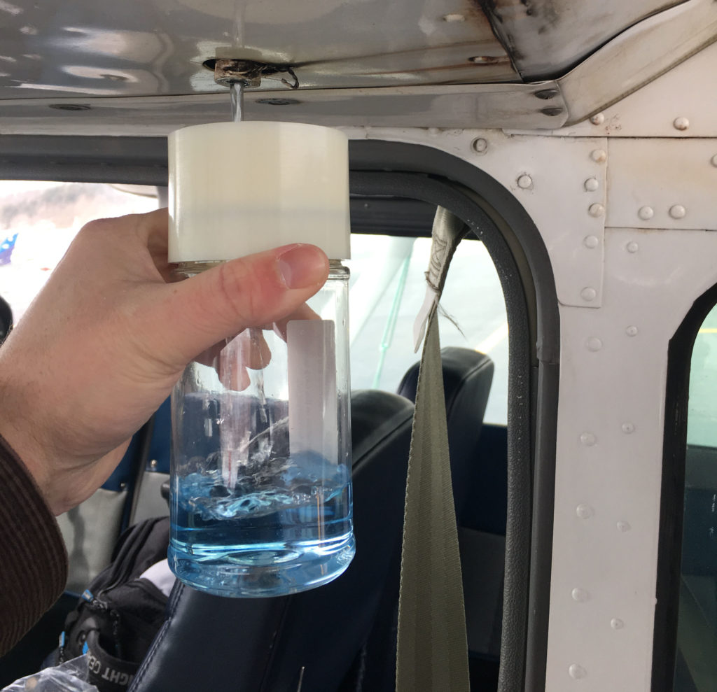 Testing fuel during preflight