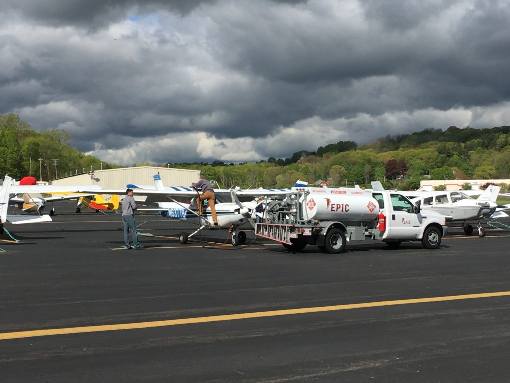 Fueling up at the airport